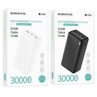Універсальна Мобільна Батарея Power Bank Borofone BJ56B Graceful 22.5W+PD20W 30000 mAh Чорний