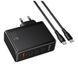Мережевий Зарядний Пристрій Hoco N85 3USB-C/1USB PD100W GAN+Type-C to Type-C 2m