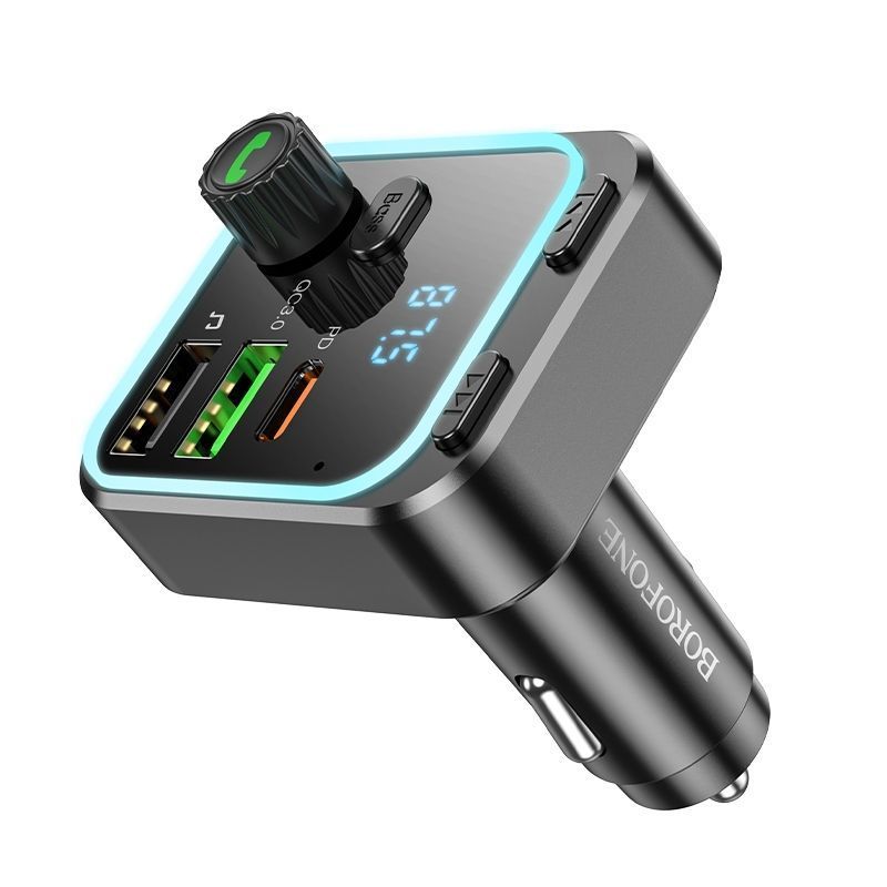FM-трансмітер Borofone BC53 USB-C PD20W+USB-A QC18W/BT5.0 Total 38W