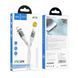 Кабель USB Hoco U115 Transparent PD20W With Display Type-C to Lightning 1.2m Сiрий