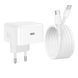 Мережевий Зарядний Пристрій Hoco C161A 1USB-C PD3.2 40W/60W+Type-C to Type-C