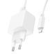 Мережевий Зарядний Пристрій Hoco CS11A 1USB 2.1A+USB to Lightning Білий